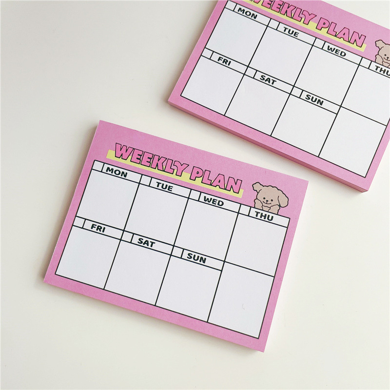 Cartoon Niedlicher Welpe Rosa  – Sticky Note Dispenser Bewertung und Preis