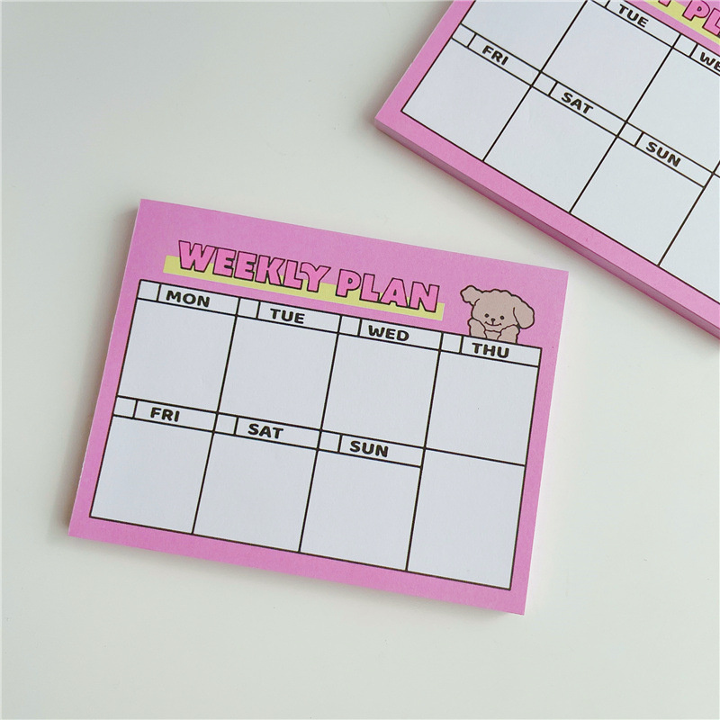 Cartoon Niedlicher Welpe Rosa  – Sticky Note Dispenser Bewertung und Preis