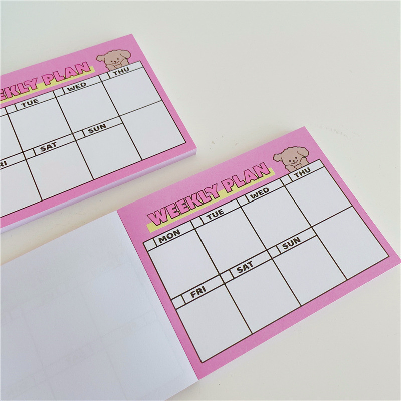 Cartoon Niedlicher Welpe Rosa  – Sticky Note Dispenser Bewertung und Preis