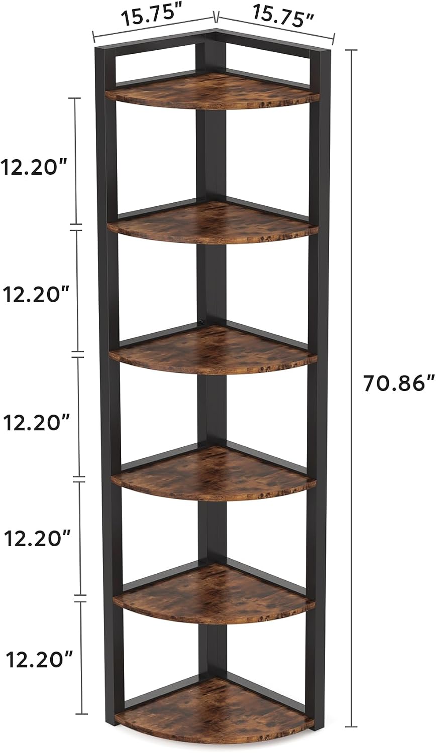 Tribesigns 6-stufiges Eckregal – Bookcase Wood Shelf Bewertung und Preis