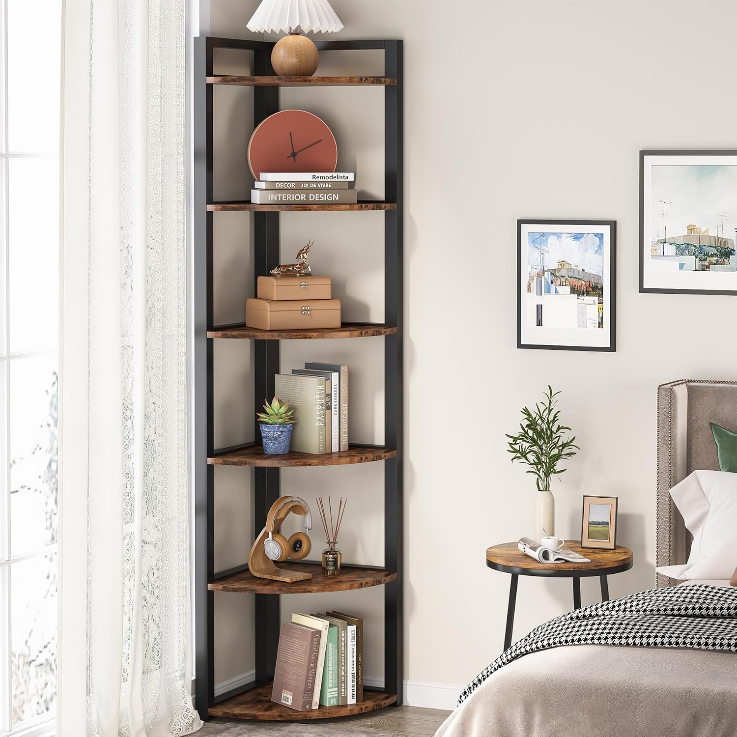Tribesigns 6-stufiges Eckregal – Bookcase Wood Shelf Bewertung und Preis