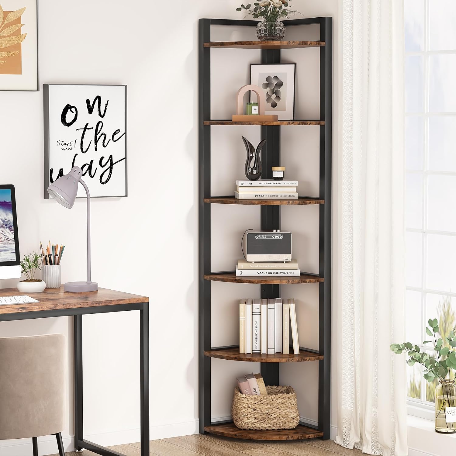 Tribesigns 6-stufiges Eckregal – Bookcase Wood Shelf Bewertung und Preis