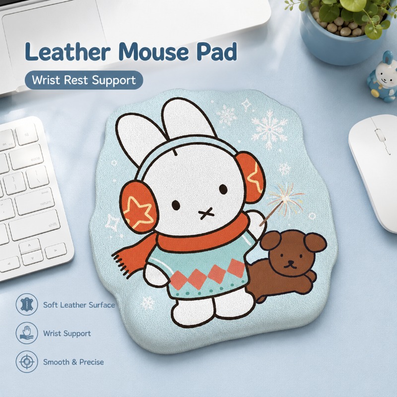 Anime Miffy Leder-Mauspad mit  – Desk Mat Leather Bewertung und Preis