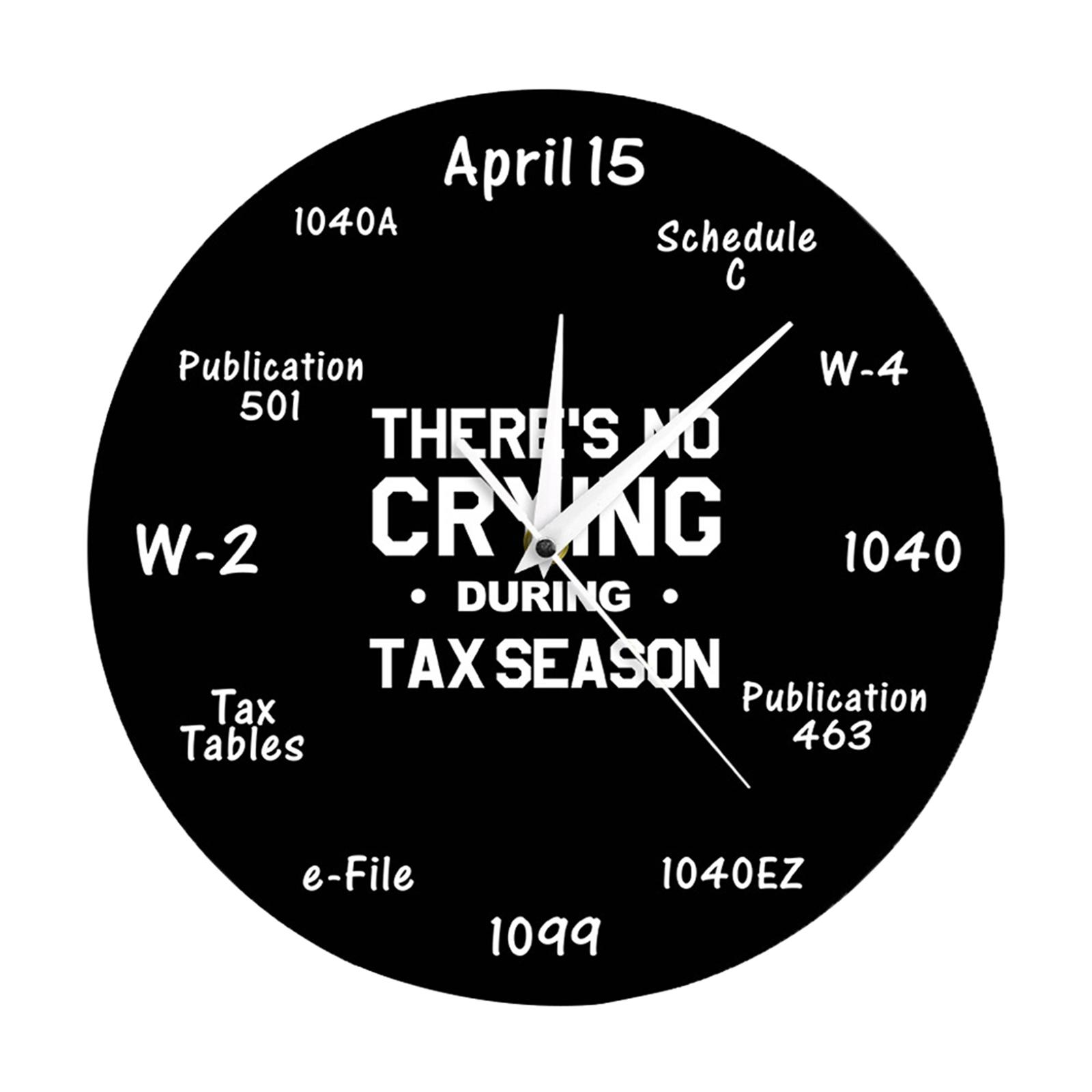 Wanduhr „Steuererklärungssaiso – Home Office Tax Bewertung und Preis