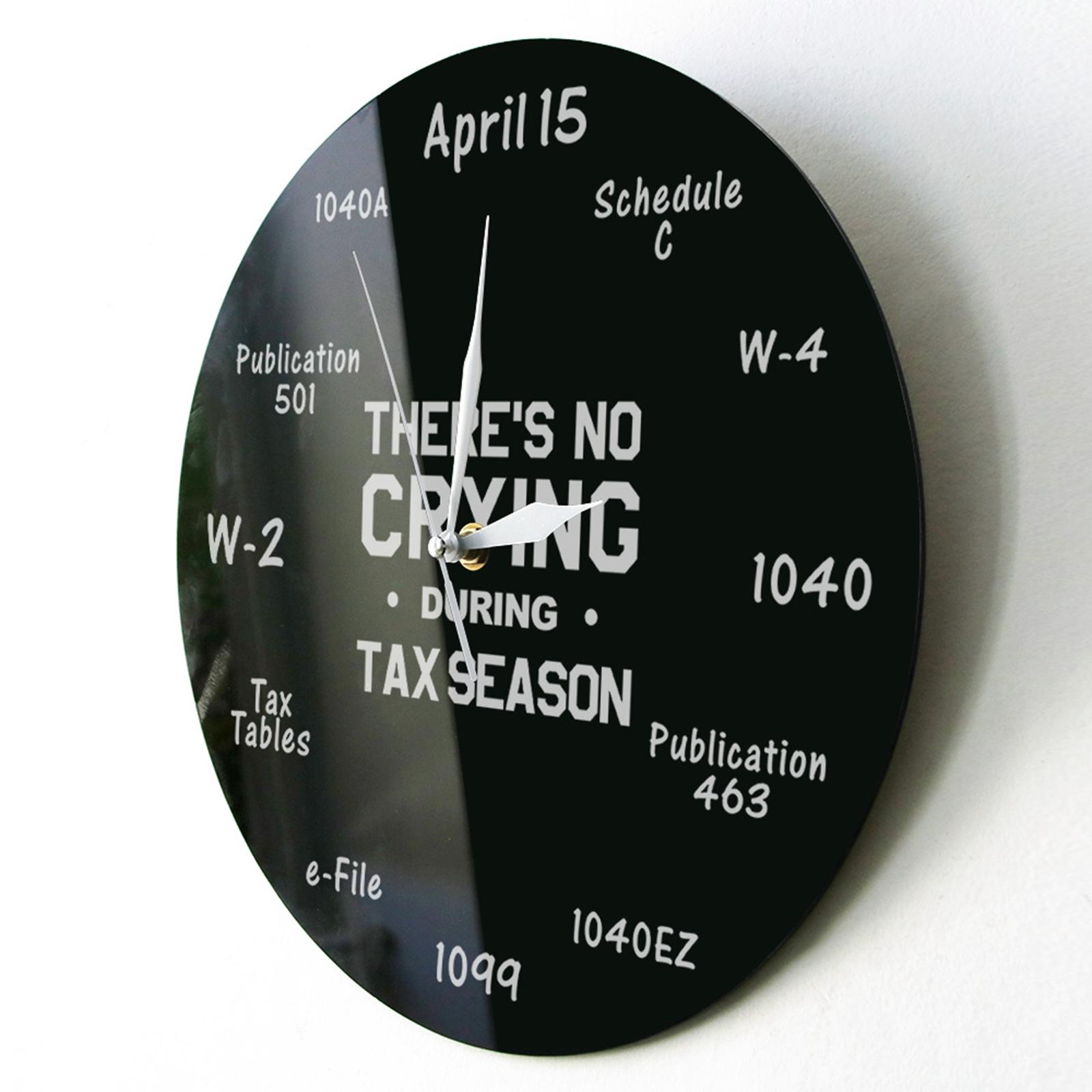 Wanduhr „Steuererklärungssaiso – Home Office Tax Bewertung und Preis