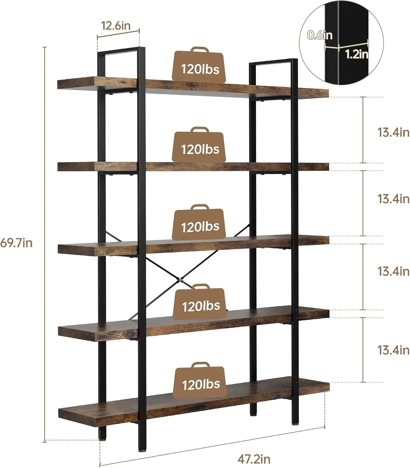 Bücherregal-Set mit 2 Stück, r – Bookcase Wood Shelf Bewertung und Preis