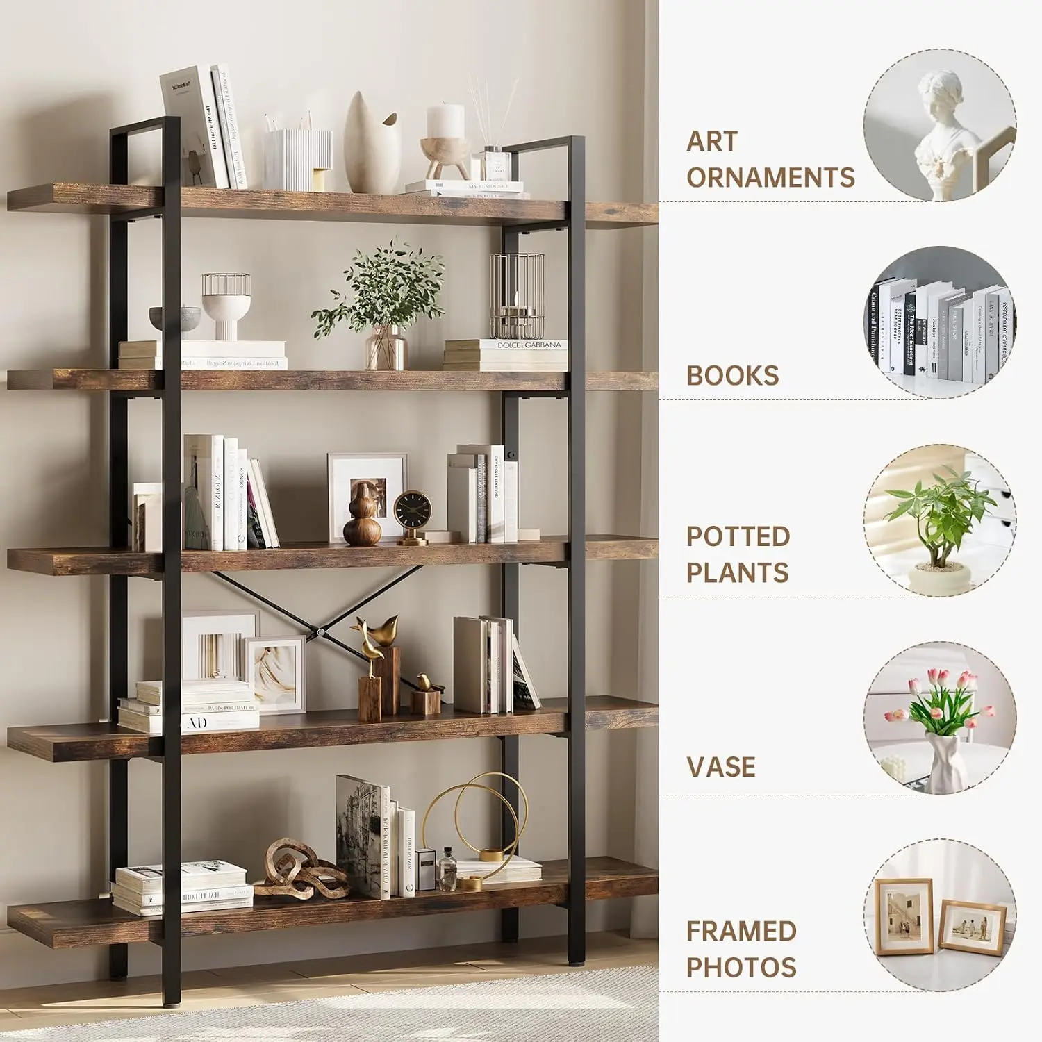 Bücherregal-Set mit 2 Stück, r – Bookcase Wood Shelf Bewertung und Preis