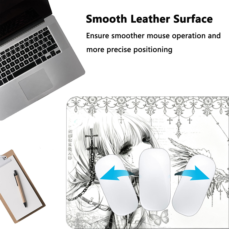 Leder-Mauspad Schwarz Weiß Ani – Desk Mat Leather Bewertung und Preis