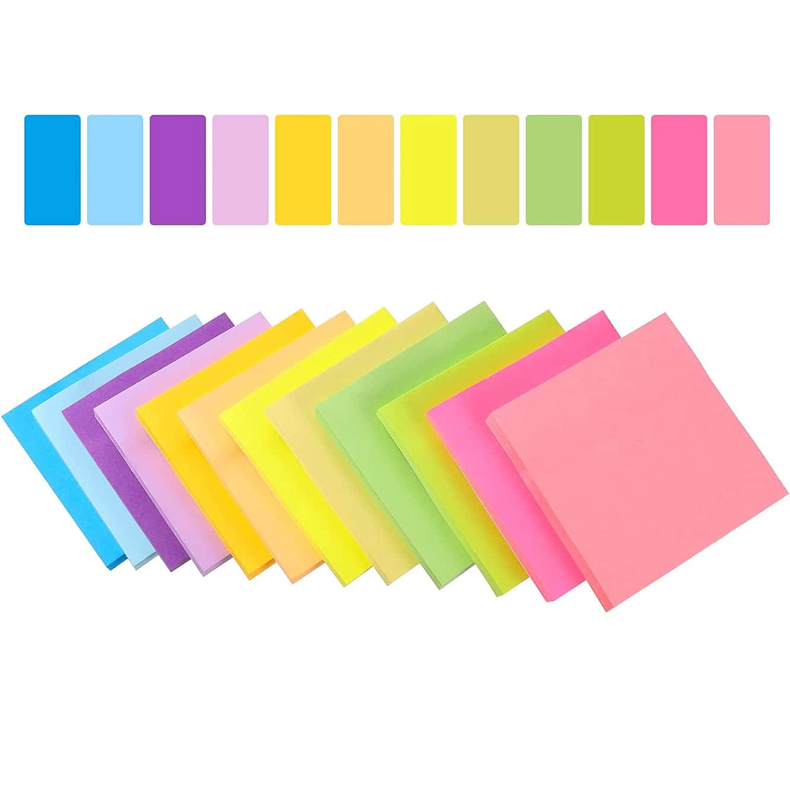 6 Stück fluoreszierende Farbe, – Sticky Note Dispenser Bewertung und Preis