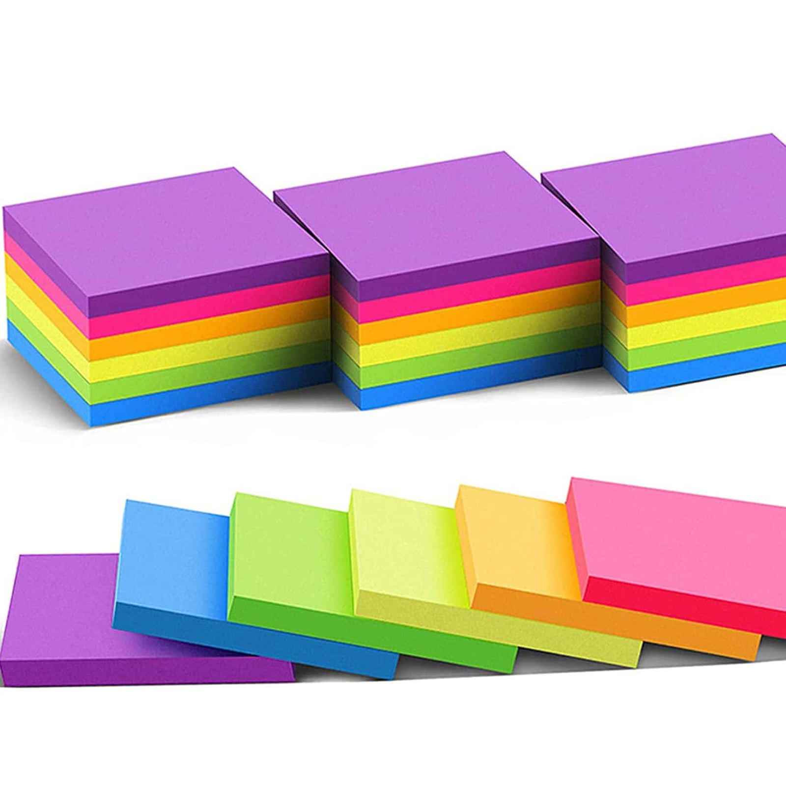 6 Stück fluoreszierende Farbe, – Sticky Note Dispenser Bewertung und Preis